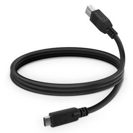BoxWave Cable Compatible with BYECOLD Smart Bathroom Mirror - DirectSync - USB B to USB 3.1 Type C, USB B to C Sync Cable - 3ft - Black