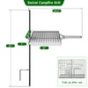 SOFRON Swivel Campfire Grill Grate Rack, Adjustable Camp Grill Over