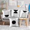 Sagielio Black and White Throw Pillow Covers 18x18 Inches Set