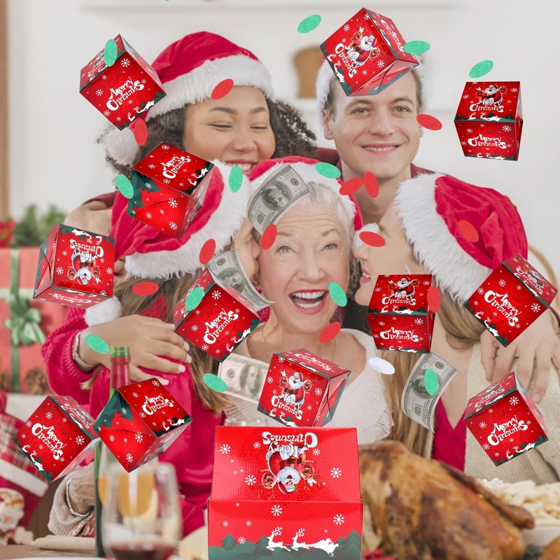 BABORUI Christmas Surprise Gift Box Explosion for Money, Christmas Explosion