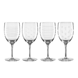 Oneida Mingle Wine Glasses, Set of 4, 4 Count, Clear