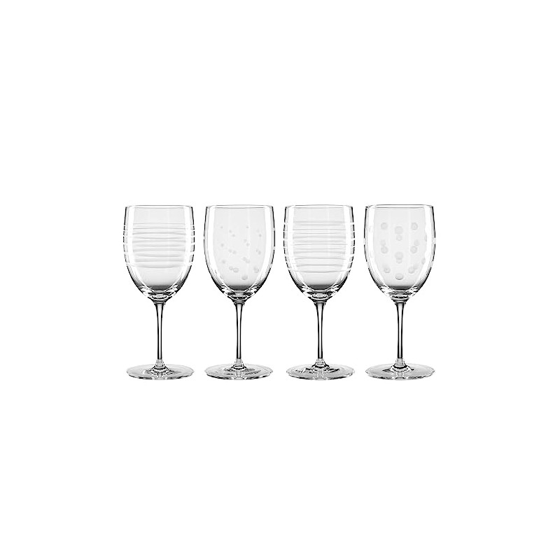 Oneida Mingle Wine Glasses, Set of 4, 4 Count, Clear