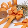 LaRibbons Orange Linen Wired Ribbon 1 1/2 Inch x 12