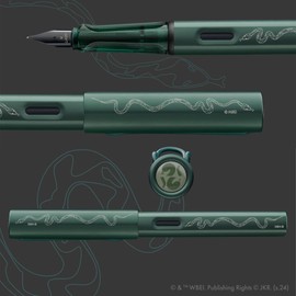LAMY AL-star ハリーポッター スリザリン – 特別版 万年筆 家の刻印入り – EFサイズのスチールペン先 – 軽量アルミニウムボディ – LAMY T 10ブルーカートリッジを含む – 右利き用
