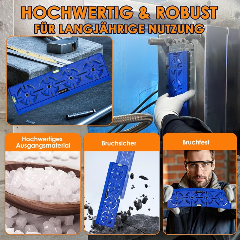 WEGLUST Drilling Template with Spirit Level and Ruler - Multifunctional