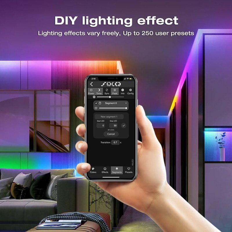 Gledopto WLED Digital Light Strip Controller WiFi DC5-24V WS2812B 2811