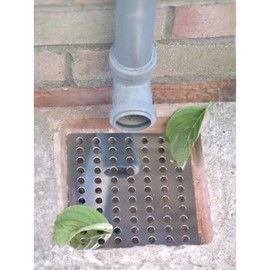 15x15 Centimeter Rustproof Stainless Steel Swirl Drain Covers - Hopper Lids - Outdoor Drain Cover - Metal Drain Covers Outdoor (1 Pack)