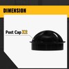 VIVIDA 4" Chain Link Post Caps, Black Post Cap for