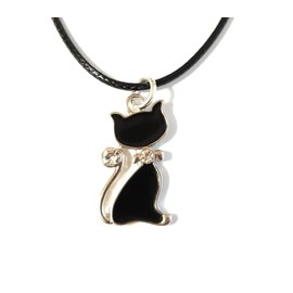 Dreamlife Cat Pendant Necklace with Sparkling Stones Zinc Alloy, Zinc