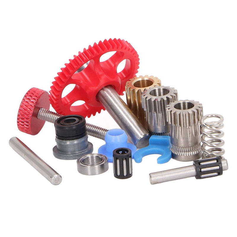 Dual Gear Assembly Kit Upgrade Extruder Red Wheel Kit 3D
