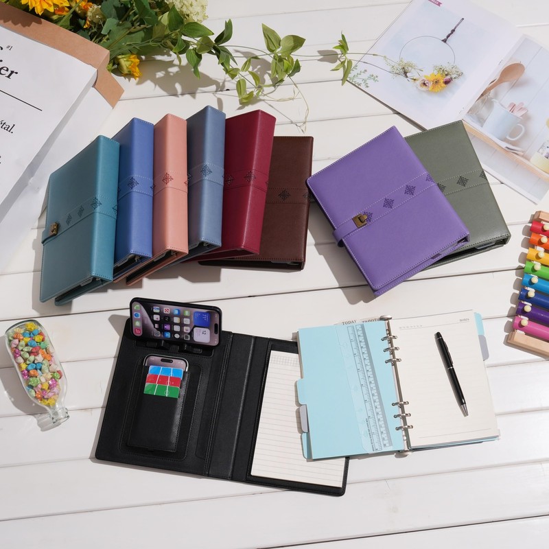 WASON A5 Diary Lined Compositions Notebook with Pen, Refillable Paper