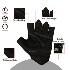 Xn8 Weight Lifting Gloves Non-Slip Breathable Gym Gloves Women Men for Bodybuilding Training Powerlifting Cycling Padded Palm Protection Workout Gloves