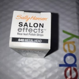 SALLY HANSEN Salon Effects Nail Polish Strips 640 METAL HEAD unsealed NIB