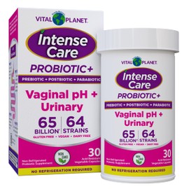 Vital Planet - Probióticos vaginales y urinarios de cuidado intenso para mujeres, además de prebióticos, postbióticos y parabióticos orgánicos, 65... 