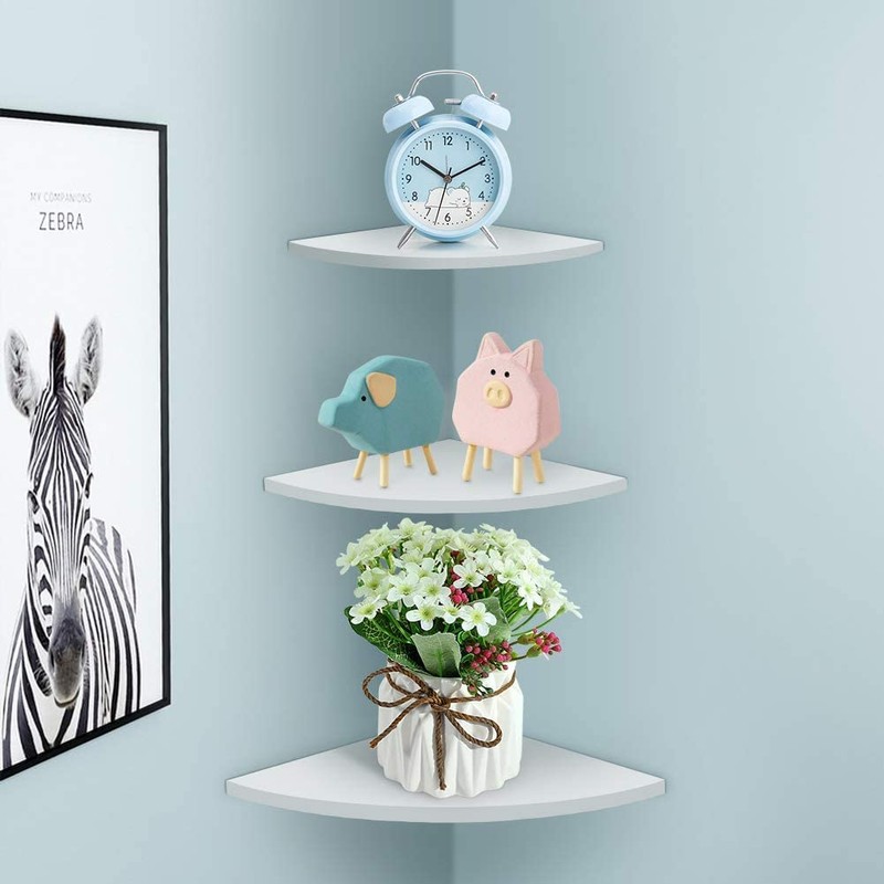 Raguso 3 Pieces Corner Floating Wall Shelf Shelf Furniture Home
