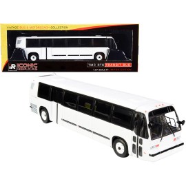 DCD 1999 TMC RTS Transit Bus Blank White "The Vintage Bus & Motorcoach Collection" 1/87 (HO) Diecast Model by Iconic Replicas