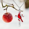Fenthring Red Cardinal Necklace Sterling Silver Cross Cardinal Necklaces for