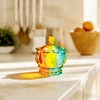QIANCHANG Colorful Crystal Glass Candy Dish, Cute Apothecary Cookies Jar,