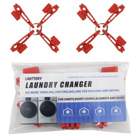 Umttery Heavy-duty Bed Sheet Detangler, Keep Heavy Duvet Covers/Blankets/Quilts/Rugs from Tangling, Twisting & Balling in Washer and Dryer, 2 pcs
