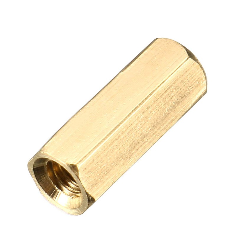 sourcing map 100pcs M3x12mm Female Socket Brass PCB Motherboard Spacer