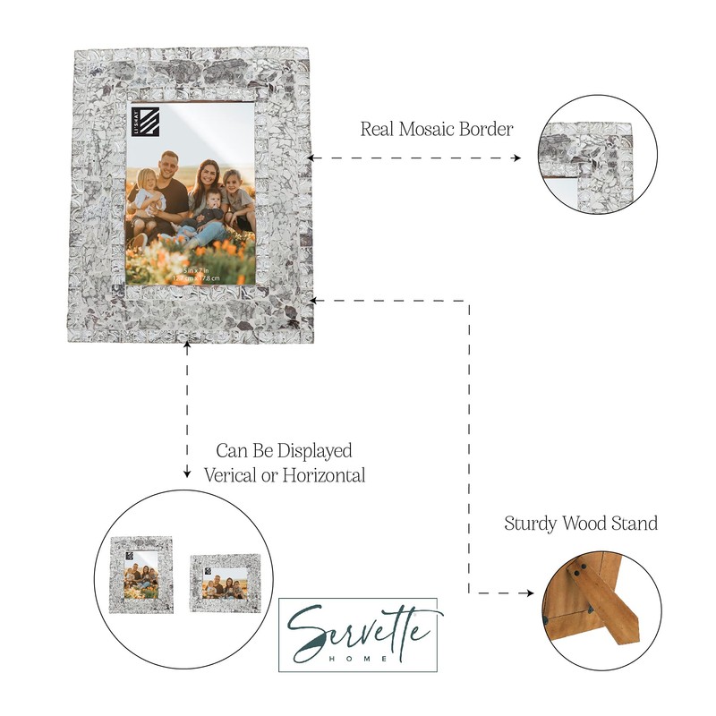 Li'Shay Silver Mosaic Picture Frame 5x7