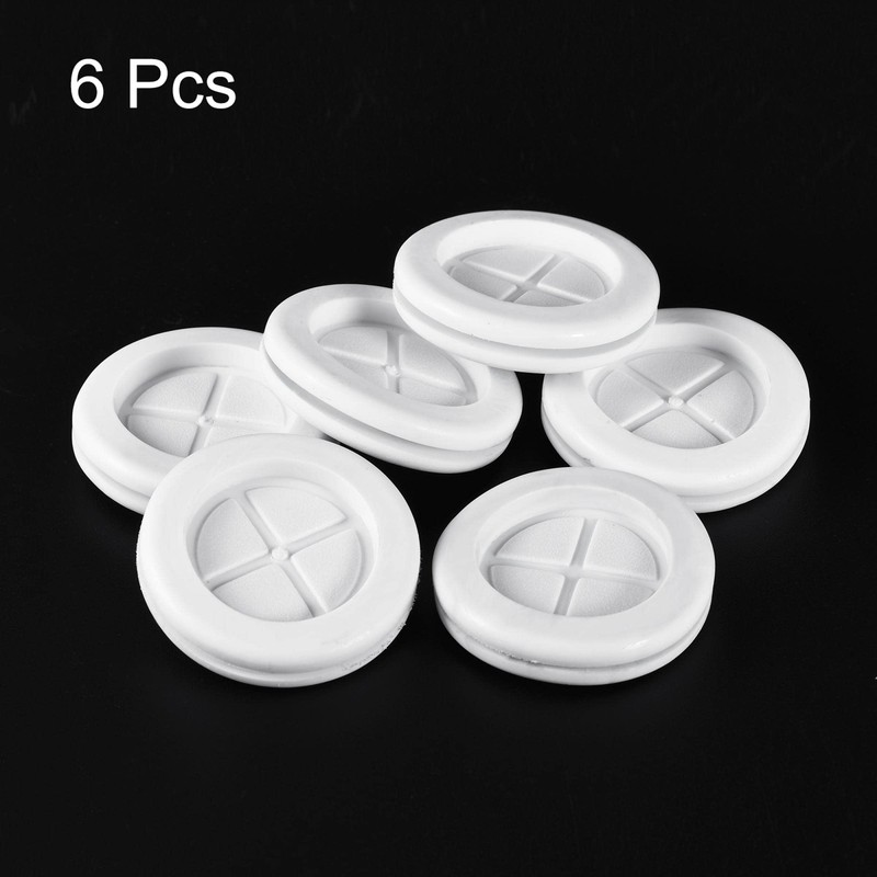 sourcing map Pack of 6 Rubber Grommet Mounting 35 mm
