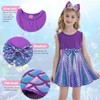 HenzWorld Little Mermaid Outfits for Girls Princess Christmas Gift Dress