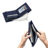 Tarjetero de cuero, Cartera para Hombre RFID Bloqueo Antirrobo |