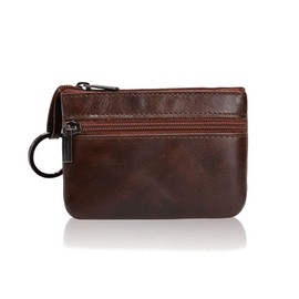 Beatus Coin Purse, Coin Purse, Leather, Genuine Leather, Mini Wallet, Compact, Men's 6 Colors, dark brown
