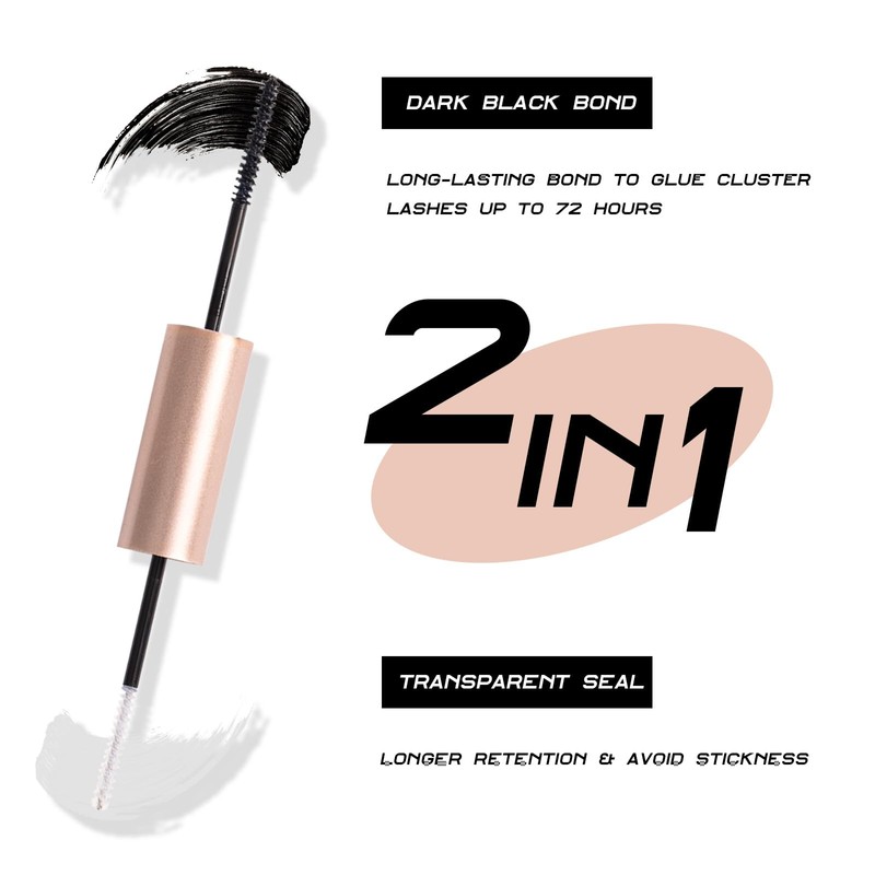 DM17 Eyelash Clusters, DIY Eyelash Extensions Kit with Applicator and