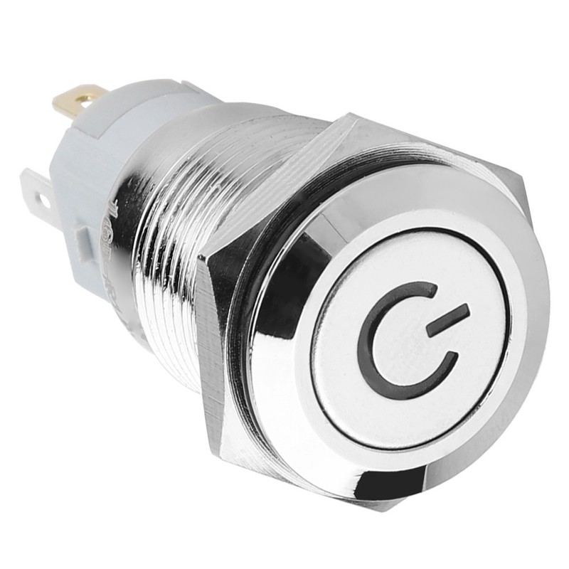 40pcs 16mm Metal Momentary Push Button Switch Auto Reset Flat