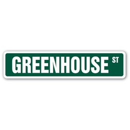 [SignJoker] GREENHOUSE Street Sign flowers plants florist landscape landscaper Wall Plaque Decoration
