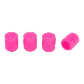 Partuto 4 Pcs Cattle Pattern Tire Valve Stem Caps for Car Truck Motorbike Bicycle Tyre Valve Dust Covers Decorative Polystyrene Pink 8x17mm