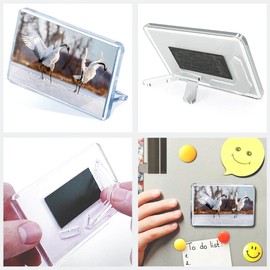 Classic Rectangle Magnet with Stand - Japanese Cranes Snow Winter Birds Japan - Fridge Locker Office Whiteboard Toolbox #51250
