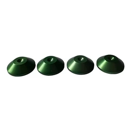 PrecisionGeek 4 x Anodised Aluminium Green Tapered Speaker Pads with 20mm Diameter for HiFi Floorstanding Speaker Soundbar
