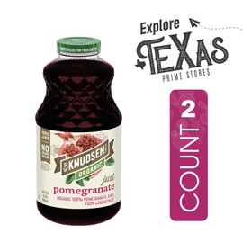 R.W. Knudsen Organic 2-Pack Organic Just Pomegranate Fruit Juice 100% USDA 32 fl oz Glass Bottle + 1 Utility Freebie by Lavinia