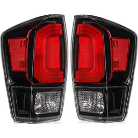 EPIC LIGHTING Halogen Replacement Spec Tail Lights Black Bezel Compatible with TOYOTA 20-23 TACOMA [ TO2800207 TO2801207 8156004230 8155004230 ] Pair