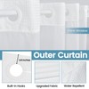 EUTXL Stall No Hook Shower Curtain with Snap in Liner,230GSM