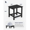KINGYES Adirondack Side Table, Patio Outdoor Rectangular End Table, Black