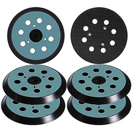 6 Pieces 5 inch 8 Hole Sander Replacement Pad Parts Vankcp Orbital Sanding Backing Plates Hook Loop Sander Pad Fits for Makita, DeWalt, Porter Cable, Hitachi