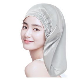 KOTIMZO SM-0122 Silk Night Cap, Hair Cap, 100% Silk, gray
