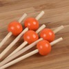 BambooMN Decorative Ball End Cocktail Fruit Sandwich Picks Skewers for
