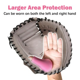 Catcher's Thumb Shield Baseball Thumb Guard for Baseball & Softball Catchers Thumb Protector for Baseball Catcher Gear Training Aid Catcher Accessories Reduce Catching Sting-Pink