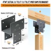 Wocepu 2 Pack Heavy Duty 4x4 (Actual 3.5"x3.5") Stainless Steel