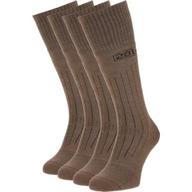 281Z Military Winter Cushioned Mid-Calf Wool Boot Socks - Tactical Trekking Hiking Outdoor Hunting (Coyote Brown, Medium 4 Pairs Pack)