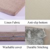 MICUSHION Piano Bench Cushion for Indoor Shoe Storage with Ties