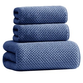 Juego de toallas de baño de 3 piezas, 1 toalla de baño de gran tamaño, 2 toallas de mano, microfibra extragrande, altamente absorbente, de secado...  