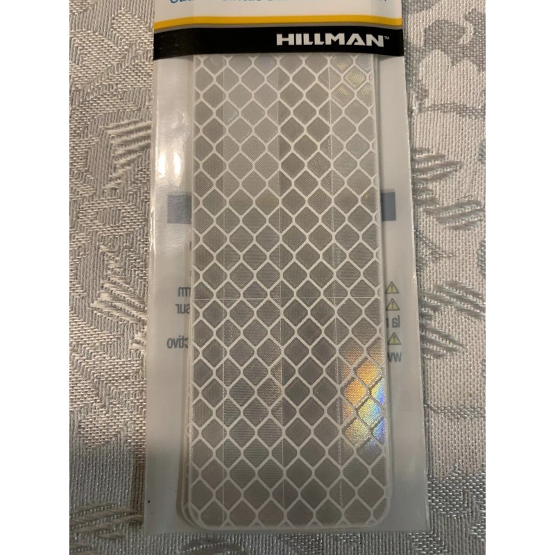 Hillman Silver 1-in White Reflective Vinyl Safety Tape 0.5-ft Model