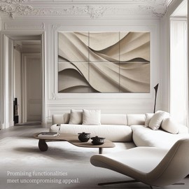 6-Pack Sound Absorbing Panels 72x48 Inch Acoustic Wall Panels for Home, Office, or Studio – Sleek Design, Simple Setup