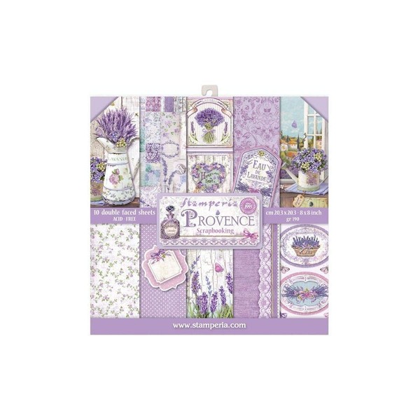 Stamperia Double-Sided Paper Pad 8"X8" 10/Pkg-Provence, 10 Designs/1 Each -SBBS10